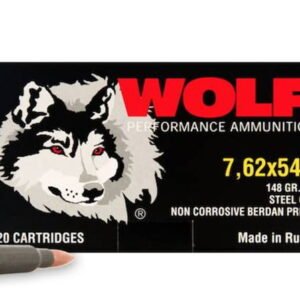 Wolf 7.62x54R, 148gr, Full Metal Jacket, Steel Case, 20rd